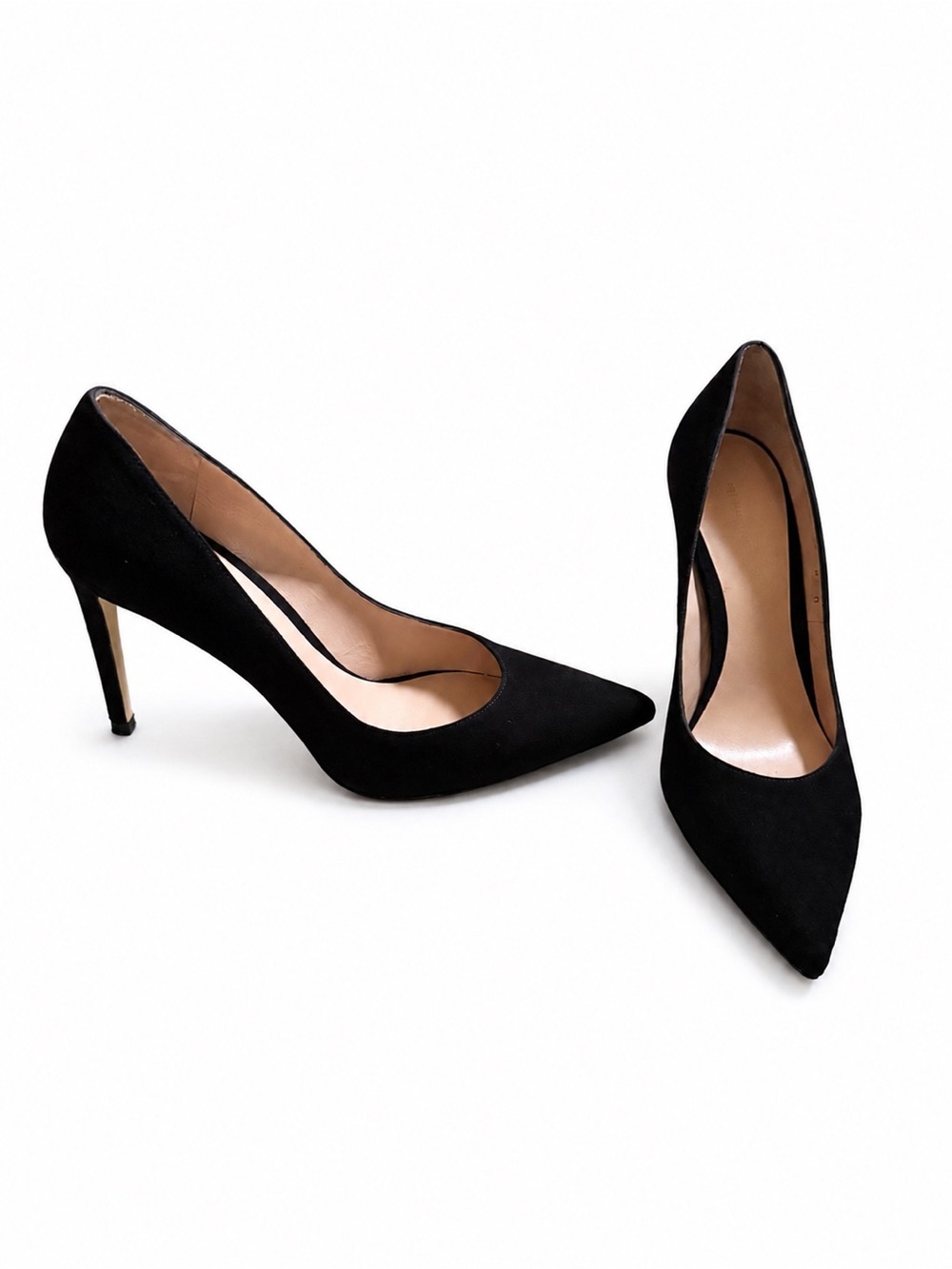 Stuart Weitzman "Royal" Black Suede Pointed Toe Stiletto Pumps - Size 8.5 - NWT - Picture 2 of 16